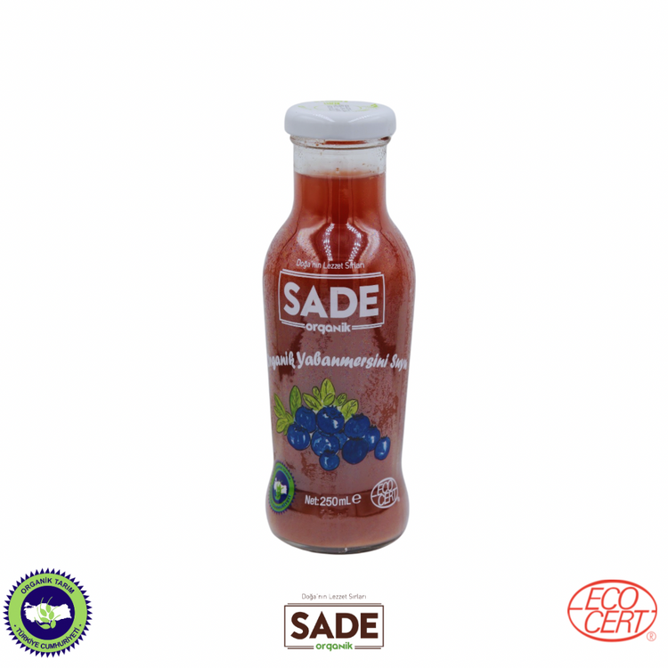 Sade Organik Yaban Mersini Suyu 250 ml