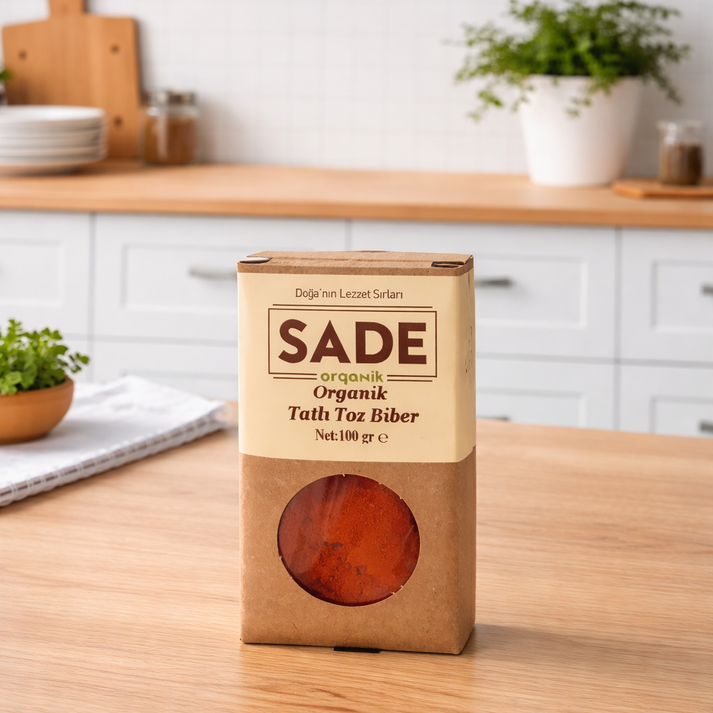 Sade Organik Tatlı Toz Biber 100 g.