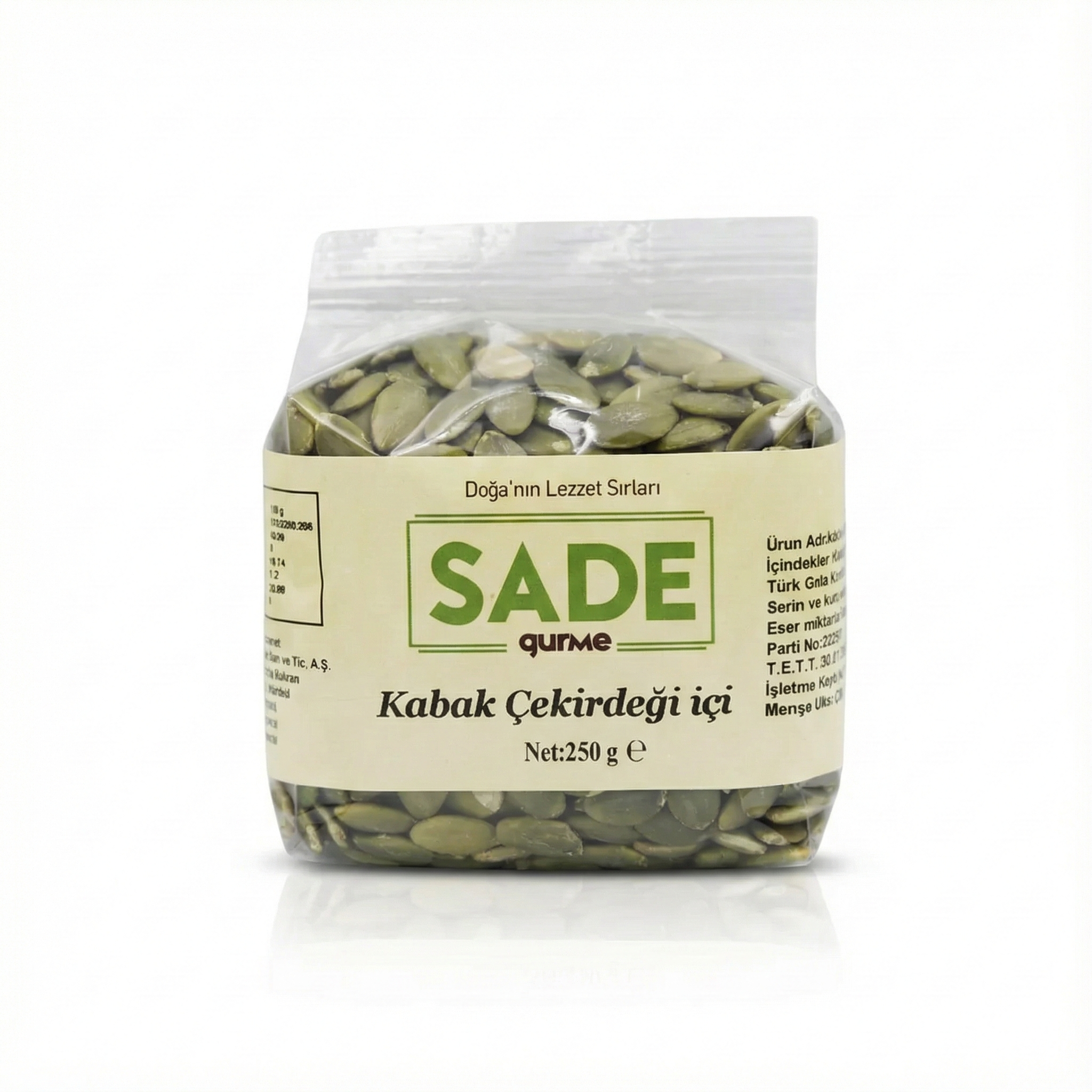 Sade Gurme Kabak Çekirdeği İçi 250 Gr