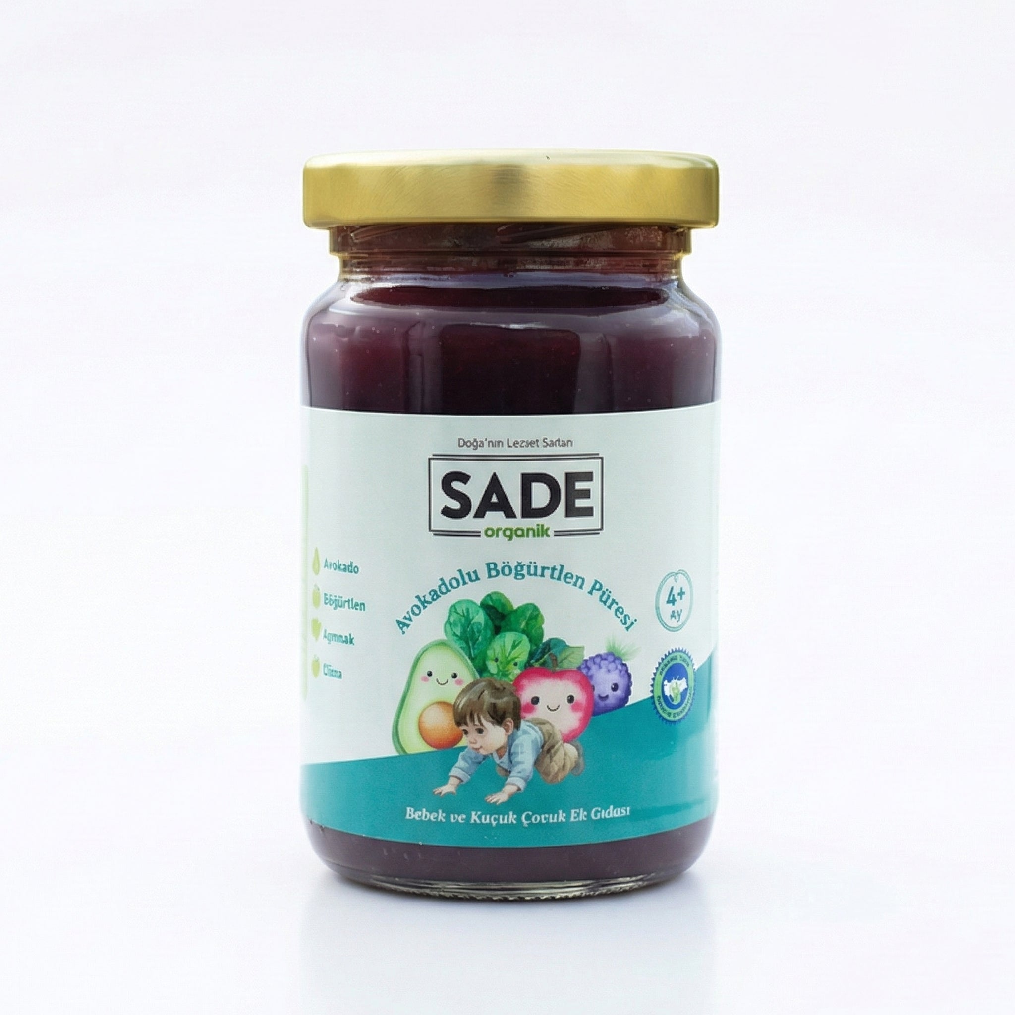 Sade Organik Avokadolu – Böğürtlen Püresi 100 gr (+4 Ay)