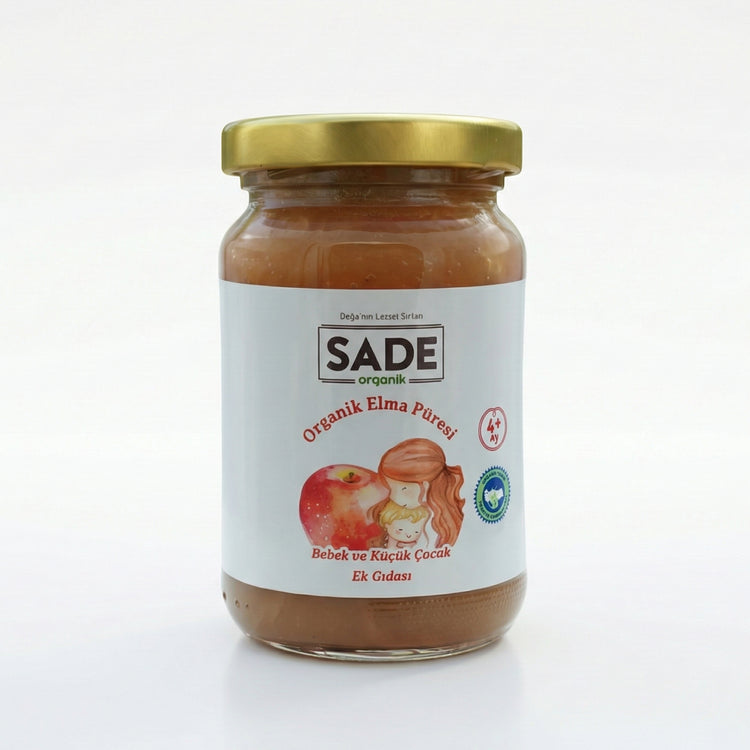 Sade Organik Elma Püresi 100 gr (+4 Ay)