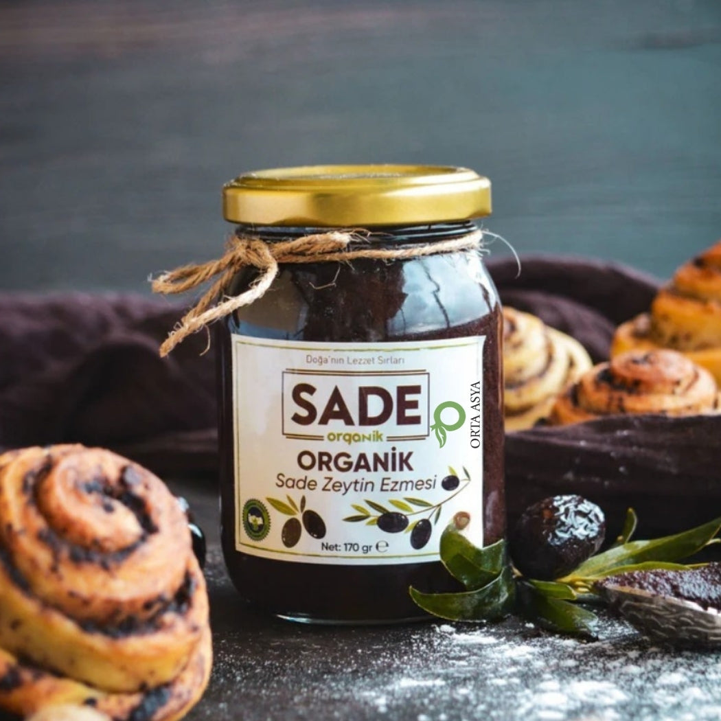 Sade Organik Siyah Zeytin Ezmesi 170 gr