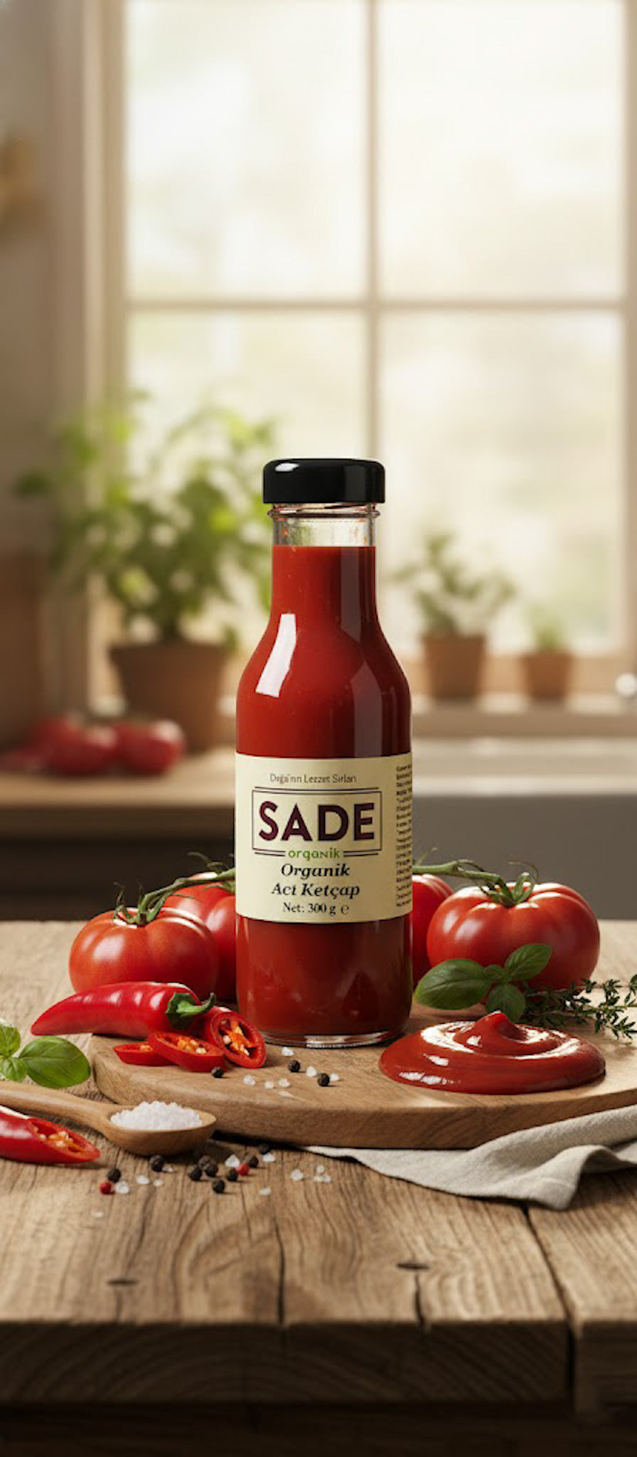 SADE ORGANİK KETÇAP (ACI) 280 GR