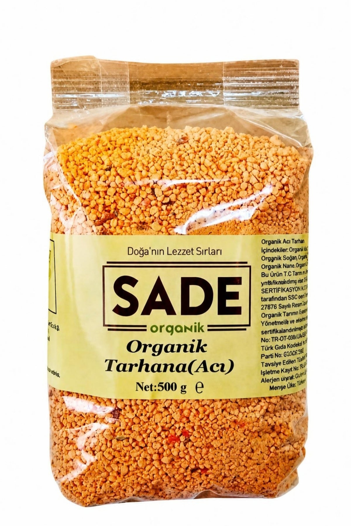 Sade Organik Acı Tarhana 500 G