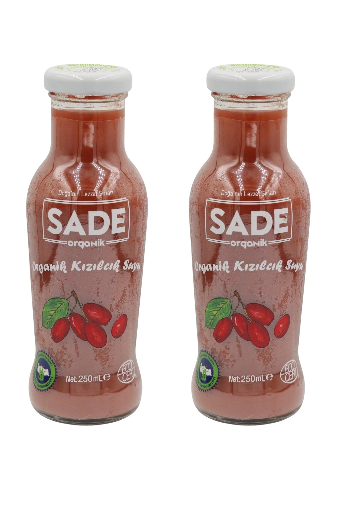 SADE ORGANİK KIZILCIK SUYU 250 GR. 2 Lİ