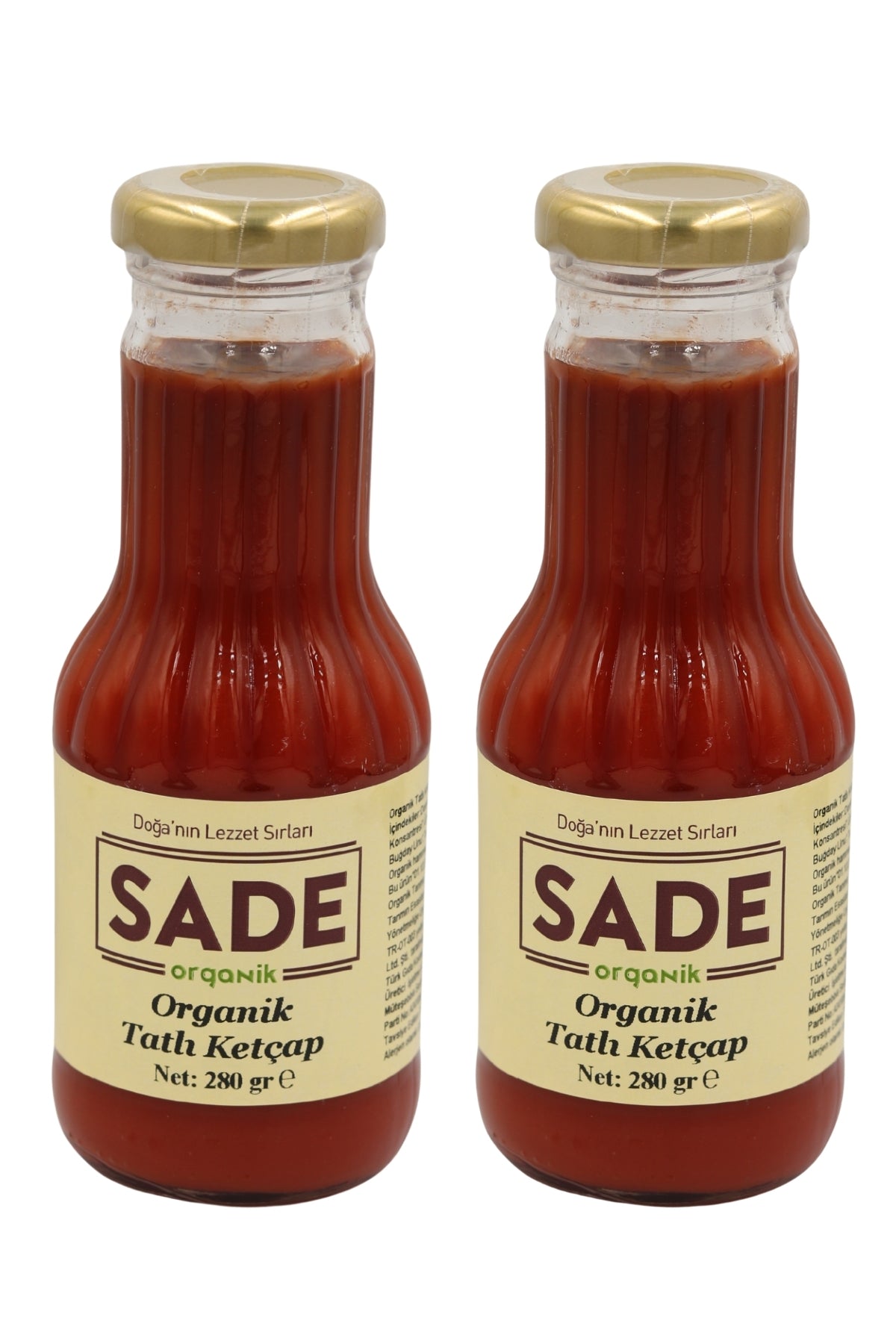 SADE ORGANİK KETÇAP(TATLI) 280 GR 2 Lİ PAKET