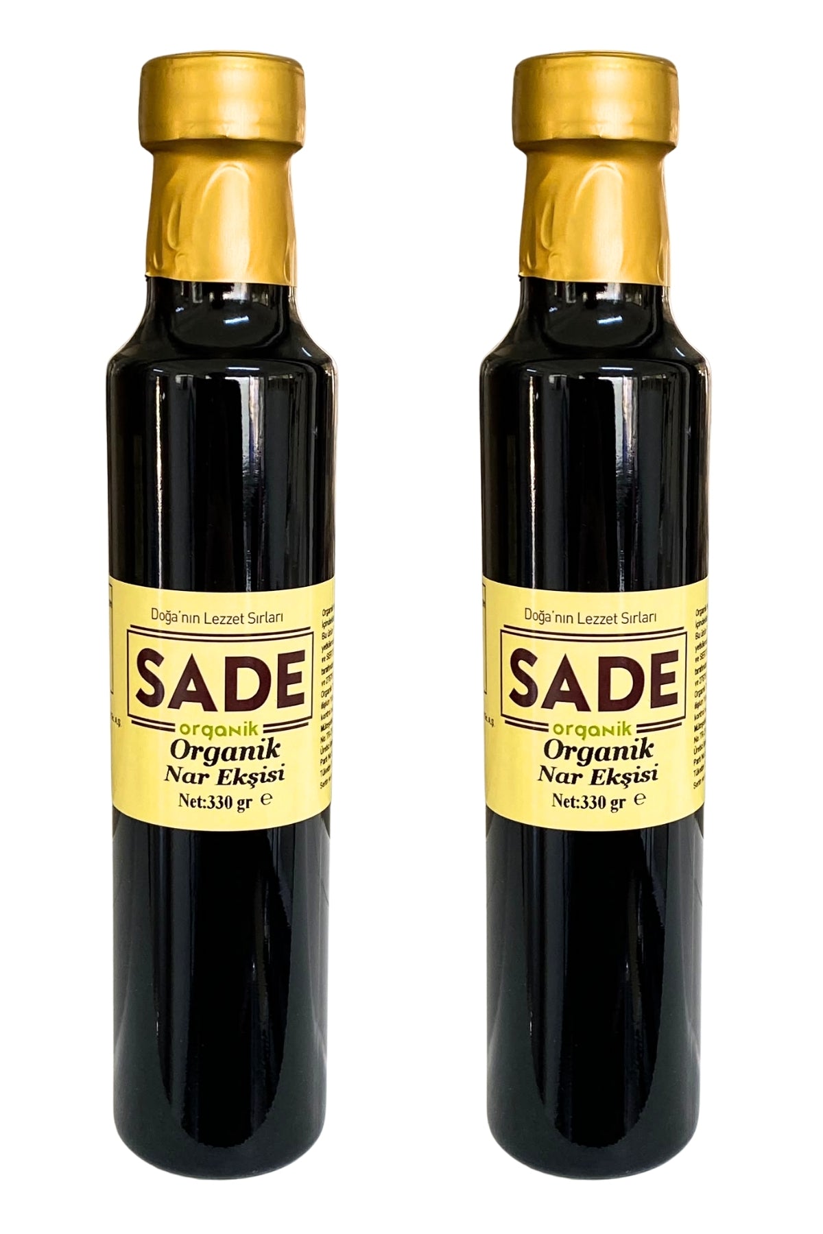 Sade Organik Nar Ekşisi 2x330 g.- 2'li Paket