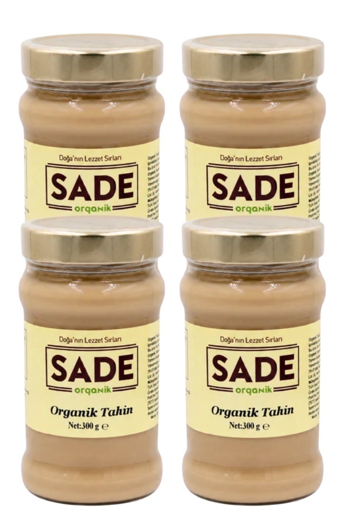 SADE ORGANİK TAHİN 300 GR 4 LÜ PAKET