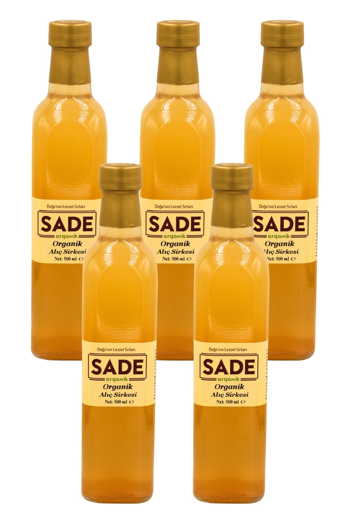 SADE ORGANİK ALIÇ SİRKESİ 5 x 500 ML