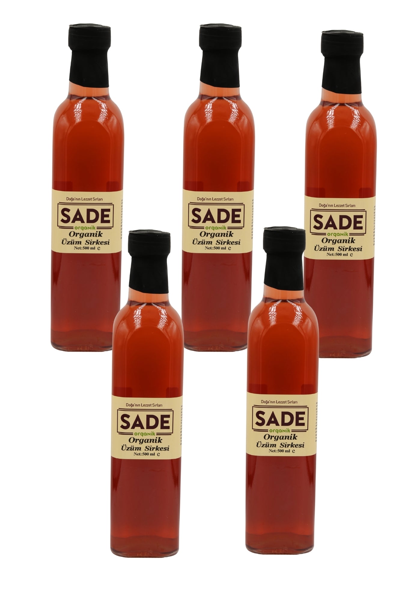 SADE ORGANİK ÜZÜM SİRKESİ 500 ML 5 li