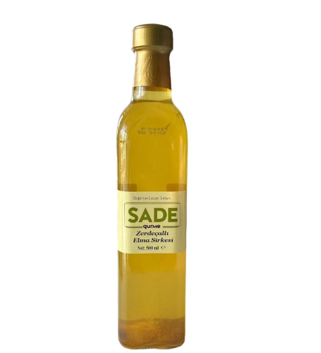 Sade Organik Zerdeçallı Elma Sirkesi - 500 ml