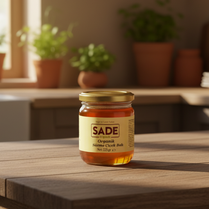 Organik Süzme Çiçek Balı - 225 Gr