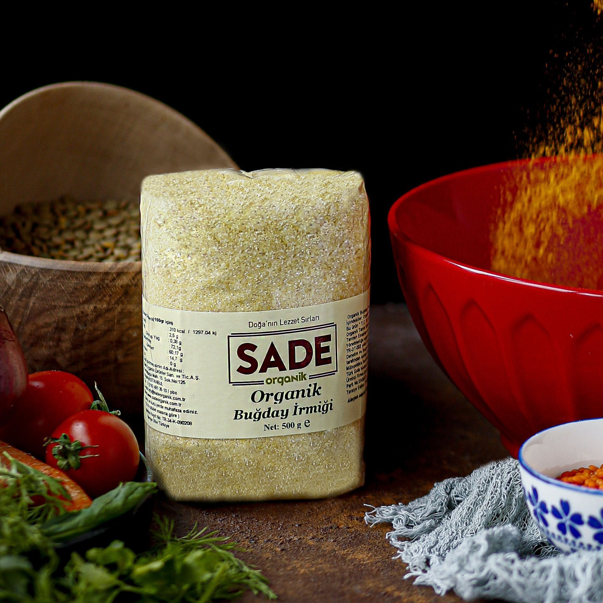 Sade Organik Buğday İrmiği 500g