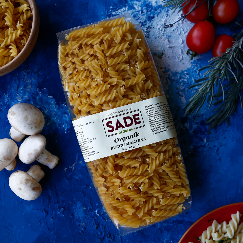 Sade Organik Burgu Makarna 500 Gr