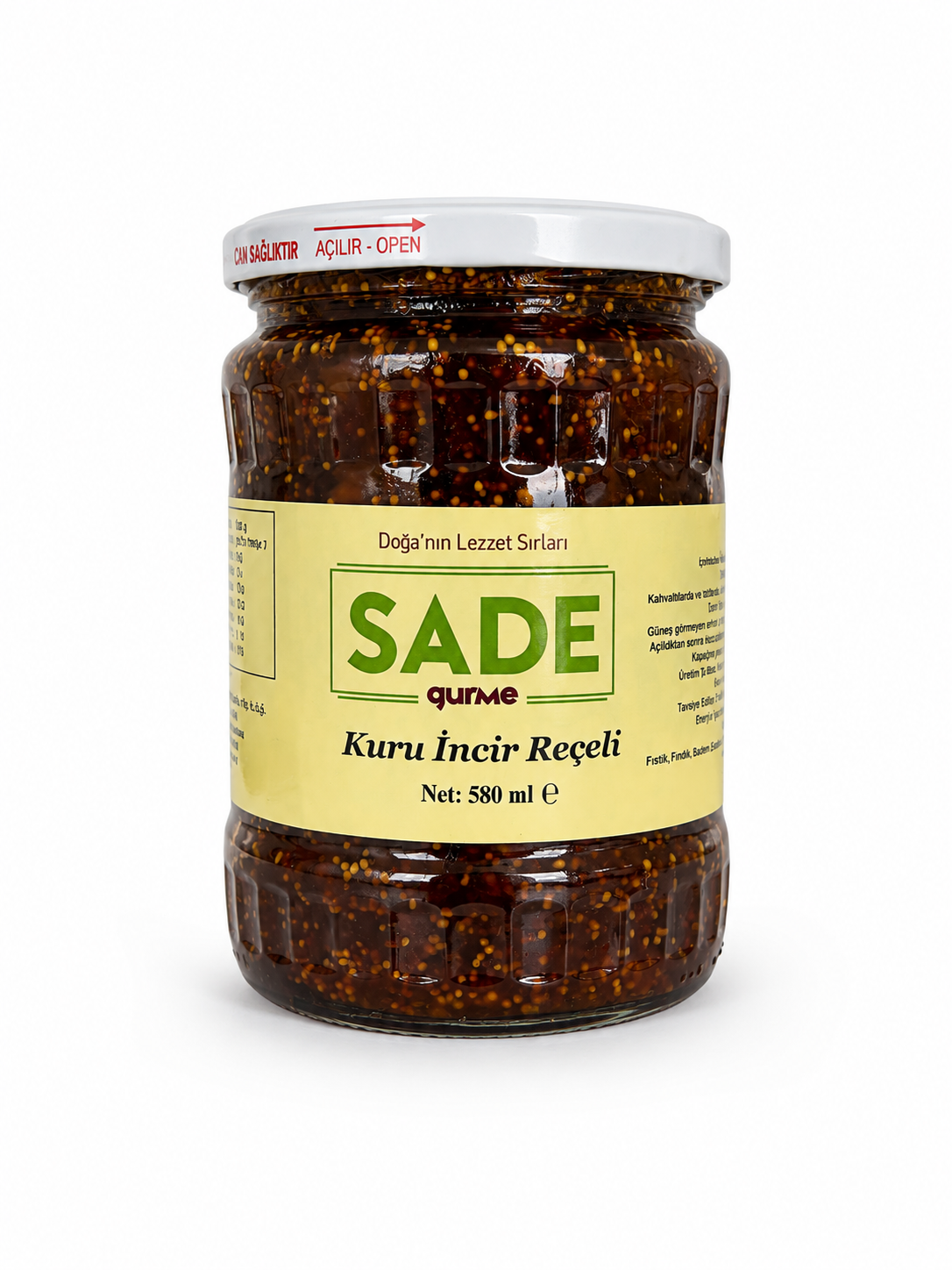 Sade Gurme Kuru İncir Reçeli 580 ml