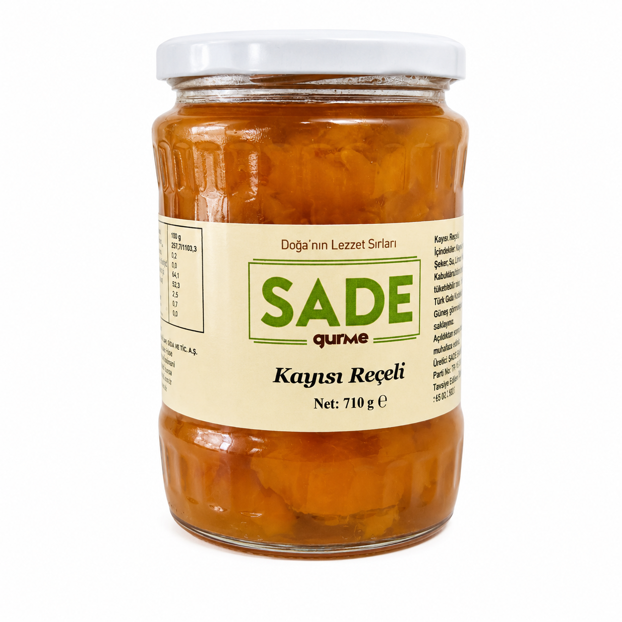 Sade Gurme Kayısı Reçeli 710 gr