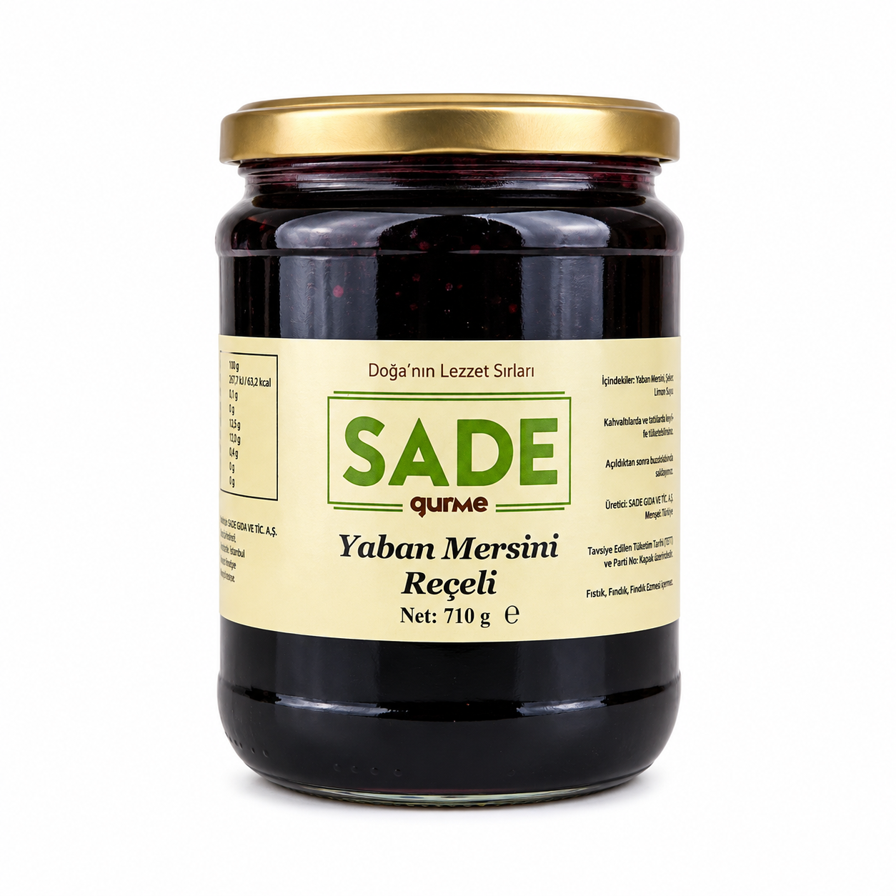 Sade Gurme Yaban Mersini Reçeli 710 gr