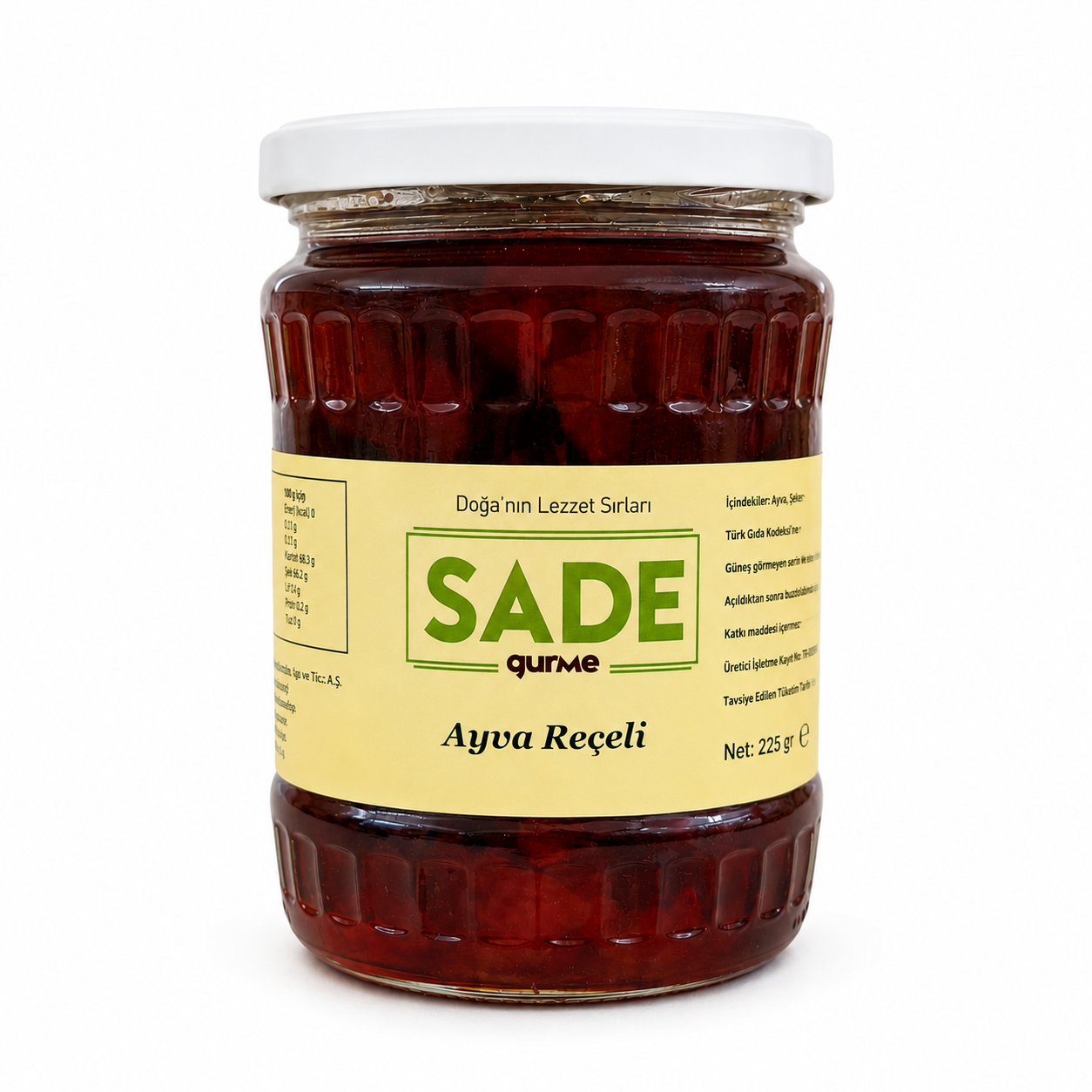 Sade Gurme Ayva Reçeli 710 g.