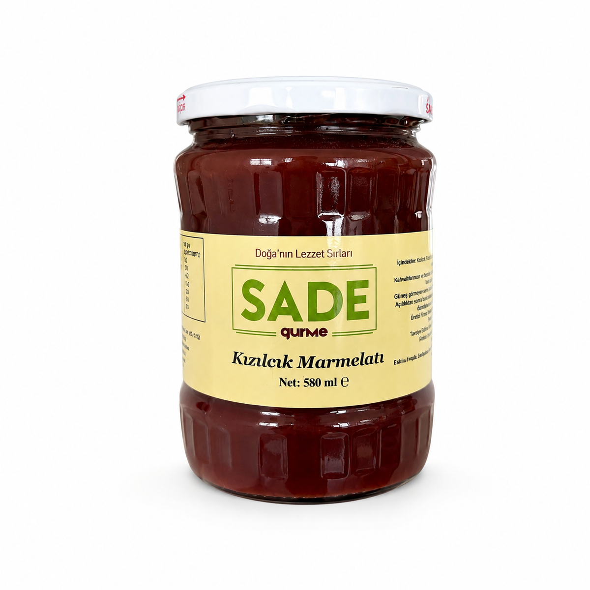 Sade Gurme Kızılcık Marmelatı 580 ml