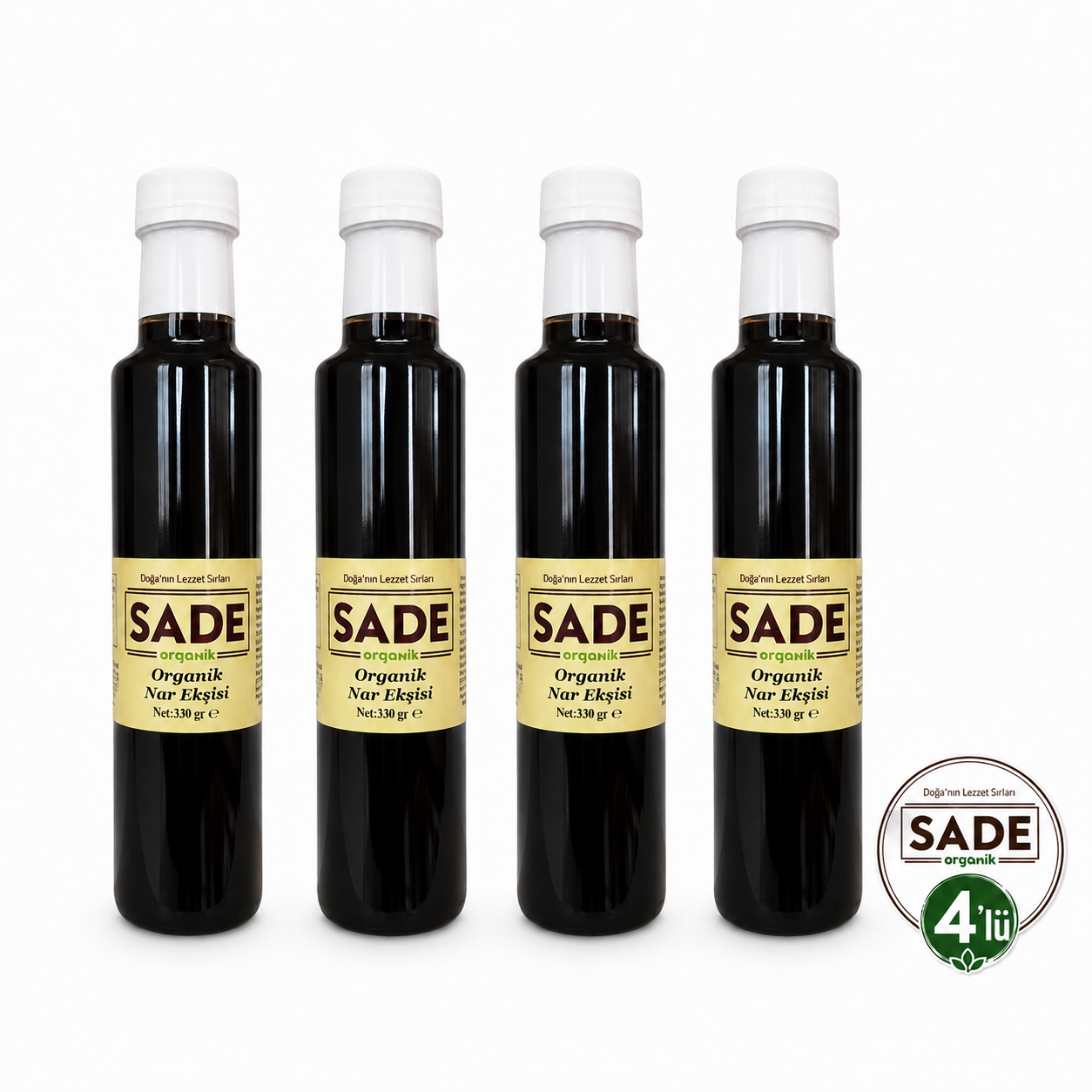 Sade Organik Nar Ekşisi 4'lü Paket 4x330 g.