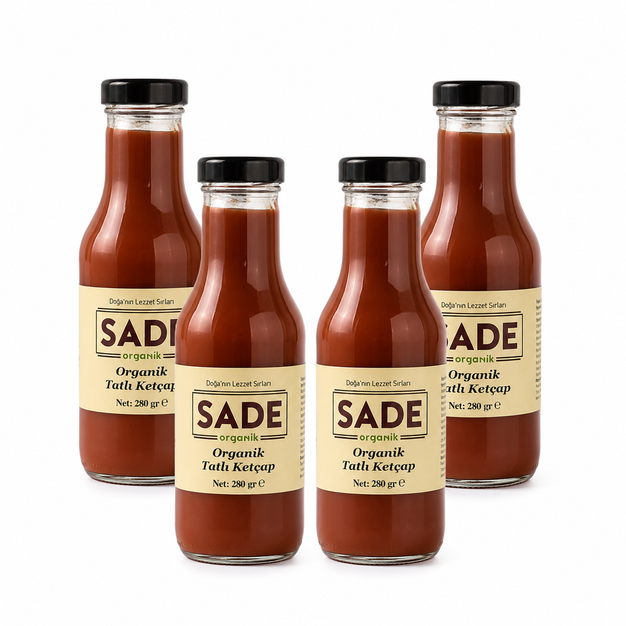 Sade Organik Tatlı Ketçap 4 lü Paket