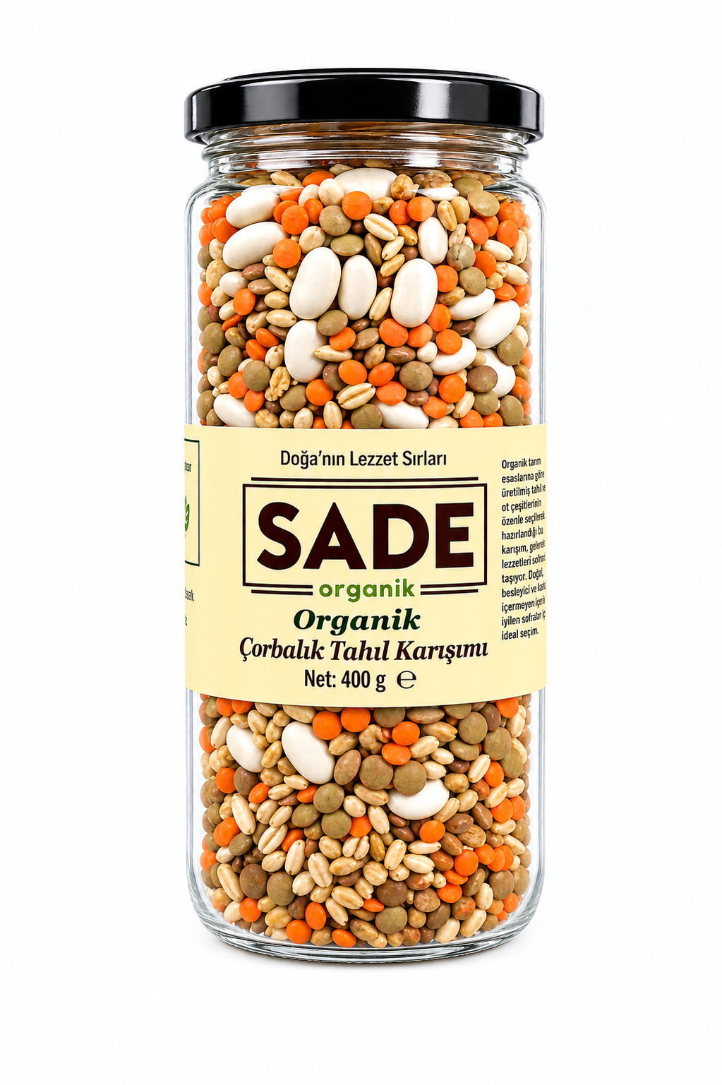 Sade Organik Çorbalık Tahıl Karışımı 400 gr