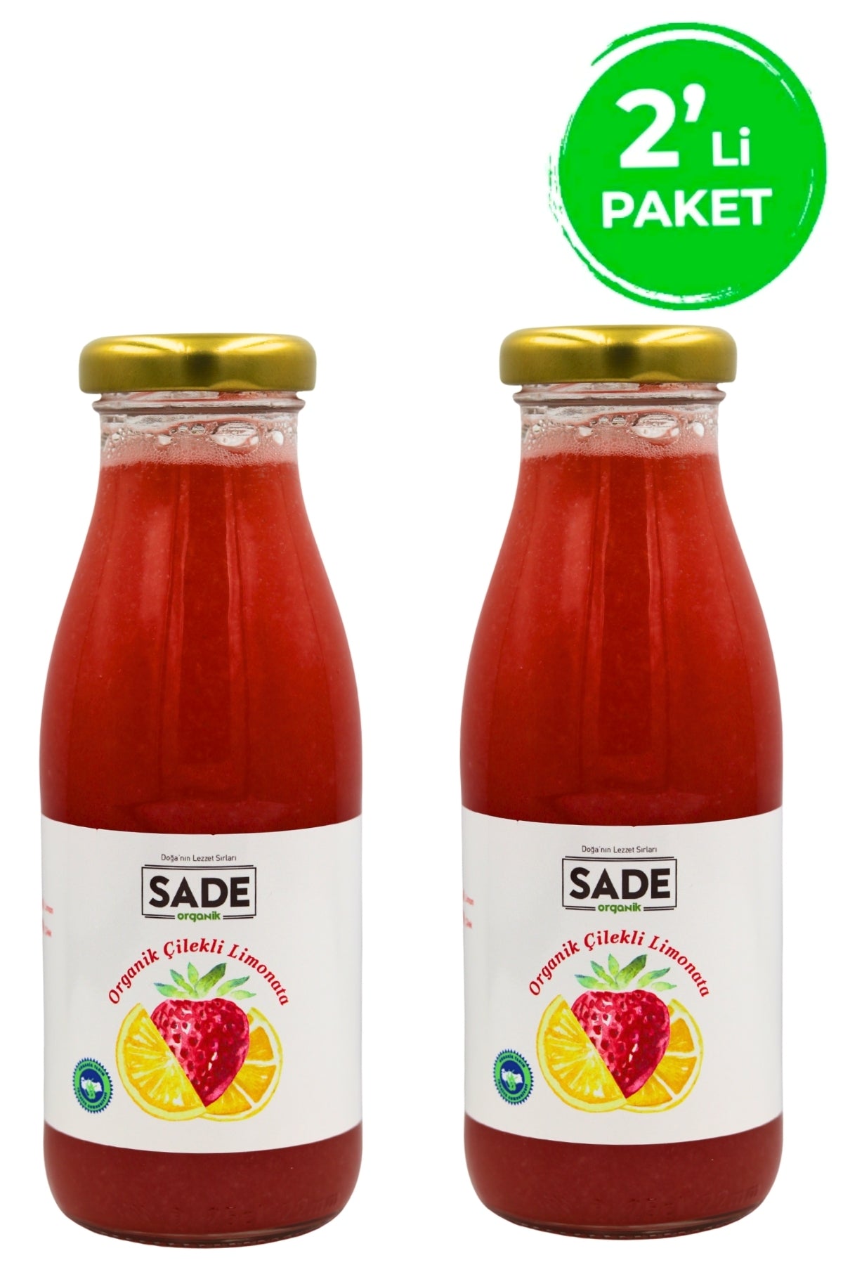 SADE ORGANİK ÇİLEKLİ LİMONATA 250 ML 2 Lİ PAKET
