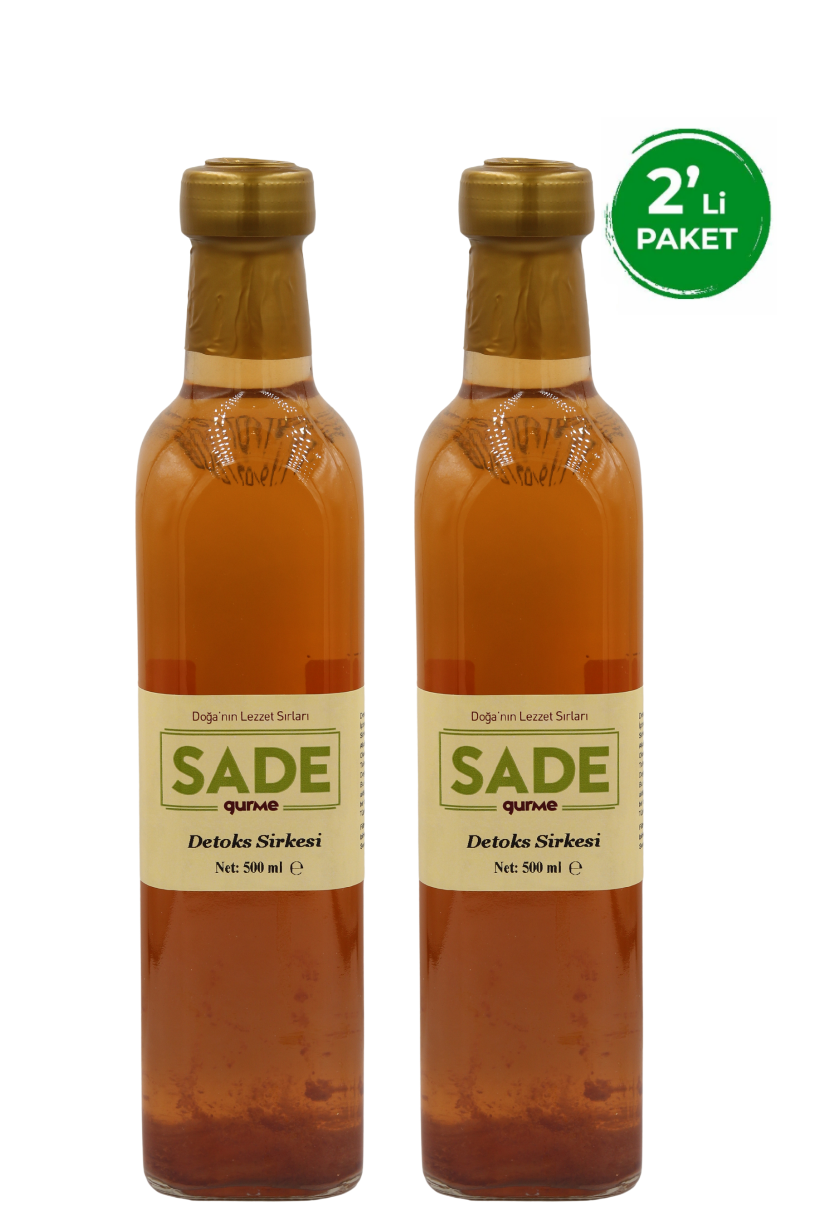 SADE DETOKS SİRKESİ 500 ML 2 Lİ PAKET