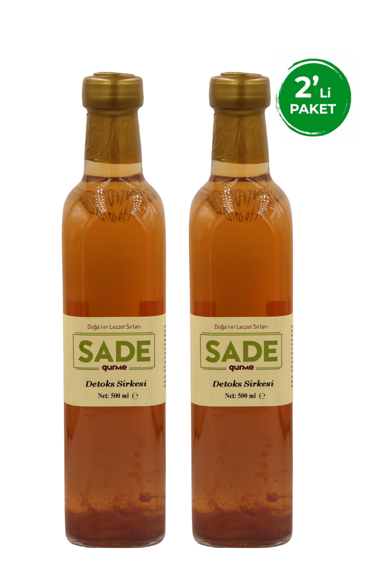 SADE DETOKS SİRKESİ 500 ML 2 Lİ PAKET