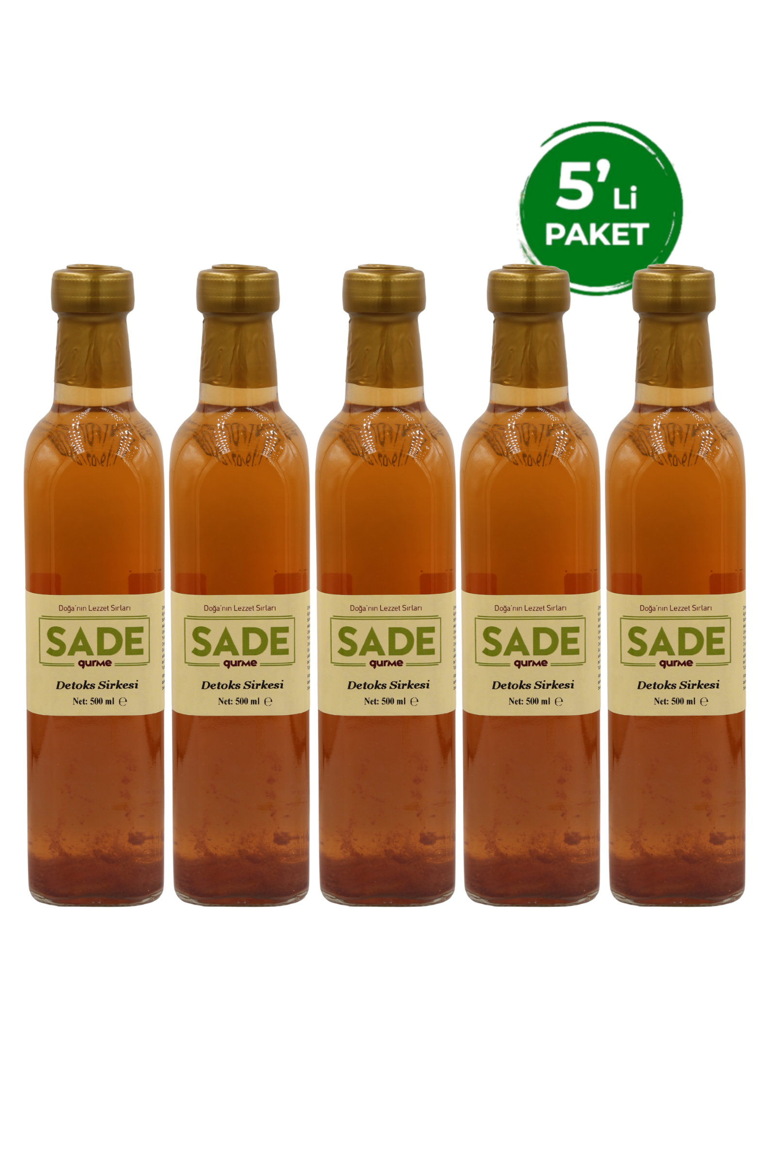 SADE DETOKS SİRKESİ 500 ML 5 Lİ PAKET