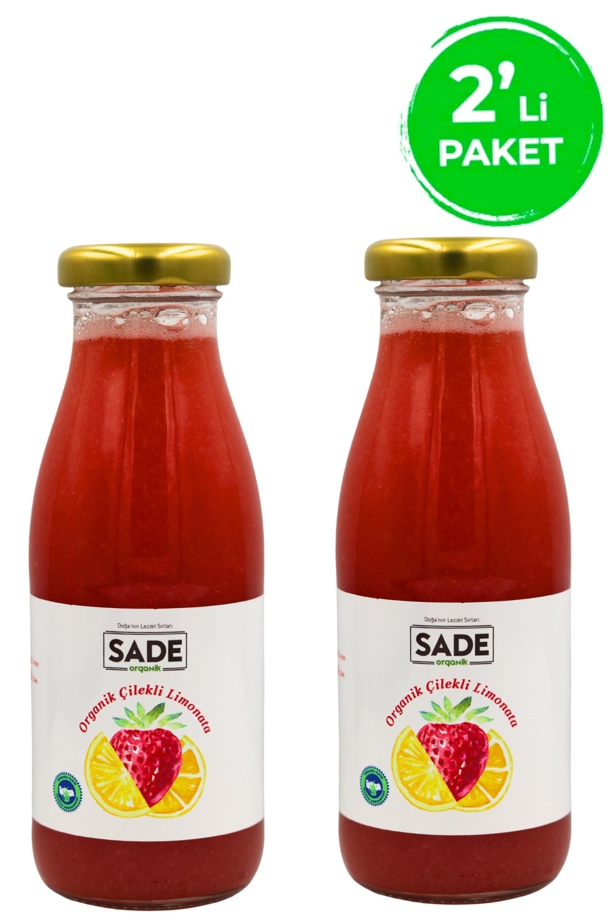 SADE ORGANİK ÇİLEKLİ LİMONATA 250 ML 2 Lİ PAKET