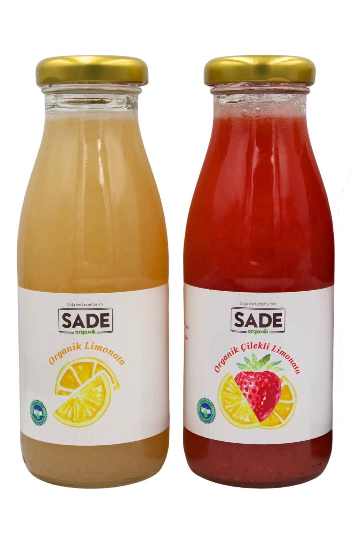 SADE ORGANİK LİMONATA 250 ML + ÇİLEKLİ LİMONATA