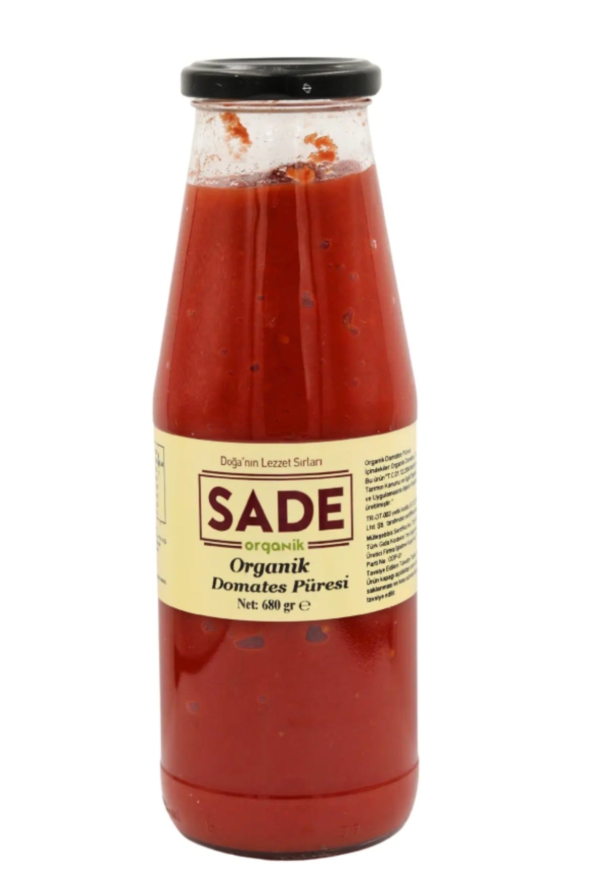 SADE ORGANİK DOMATES PÜRESİ 680 GR.