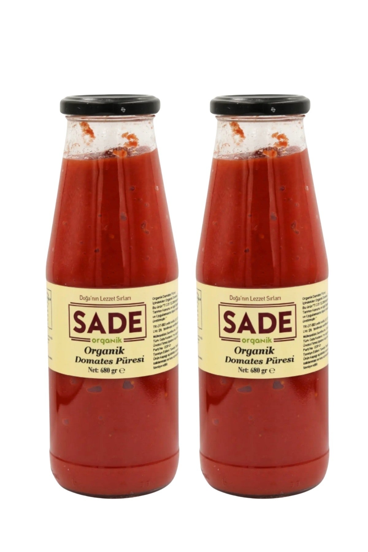 SADE ORGANİK DOMATES PÜRESİ 680 GR. 2 Lİ PAKET