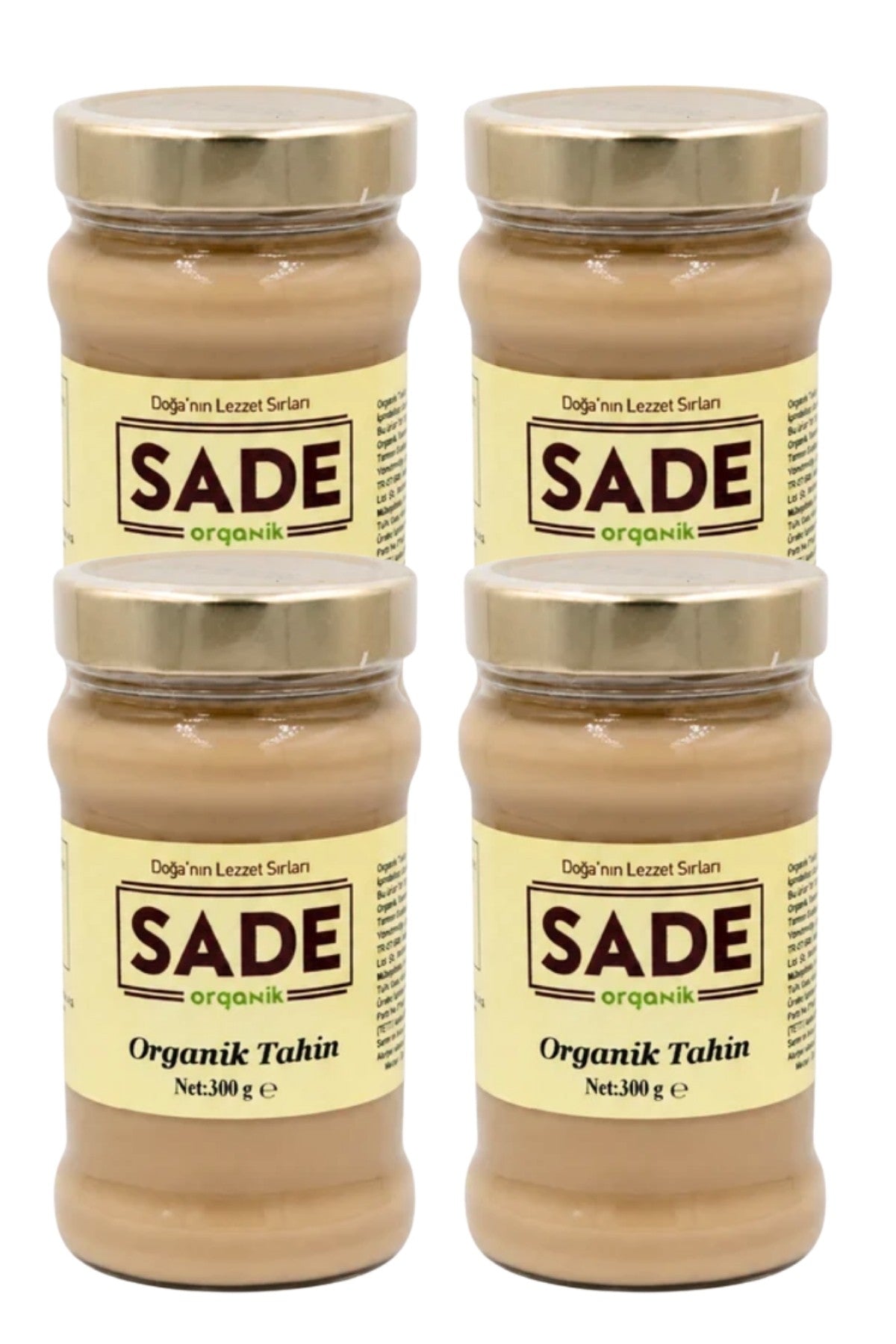 SADE ORGANİK TAHİN 300 GR 4 LÜ PAKET