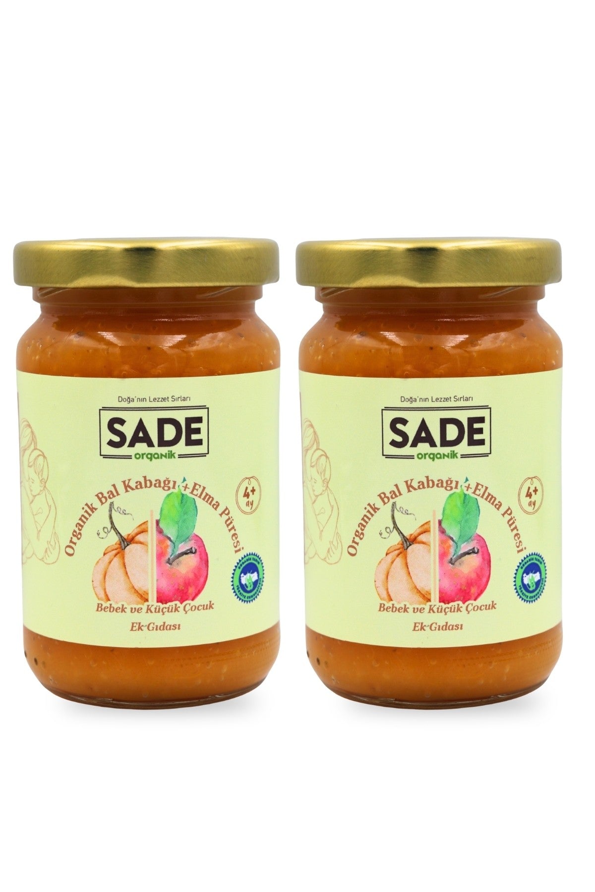 SADE ORGANİK BALKABAK ELMA PÜRESİ 100 GR 2 Lİ