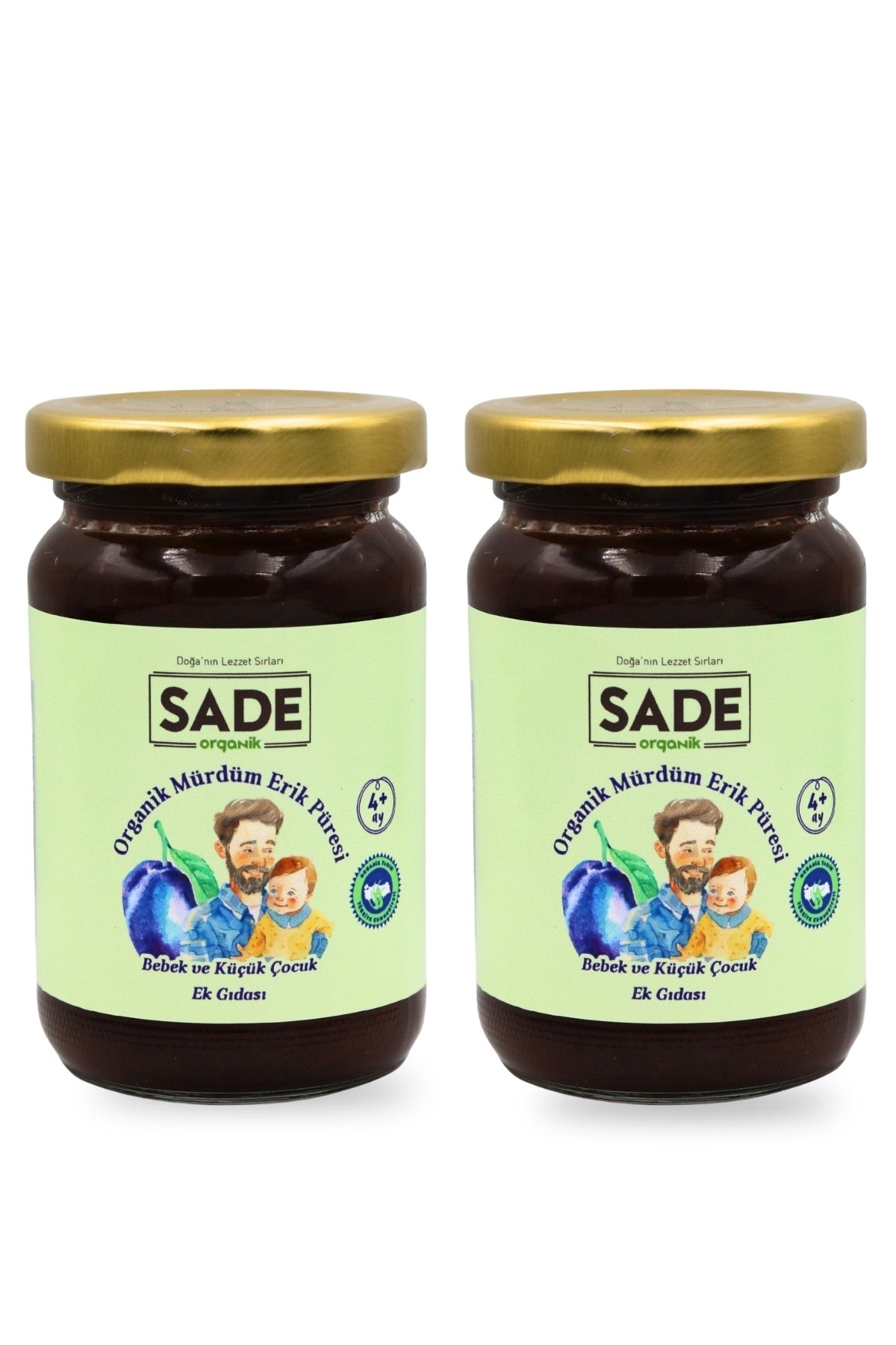 SADE ORGANİK MÜRDÜM ERİK PÜRESİ 100 GR. 2 Lİ