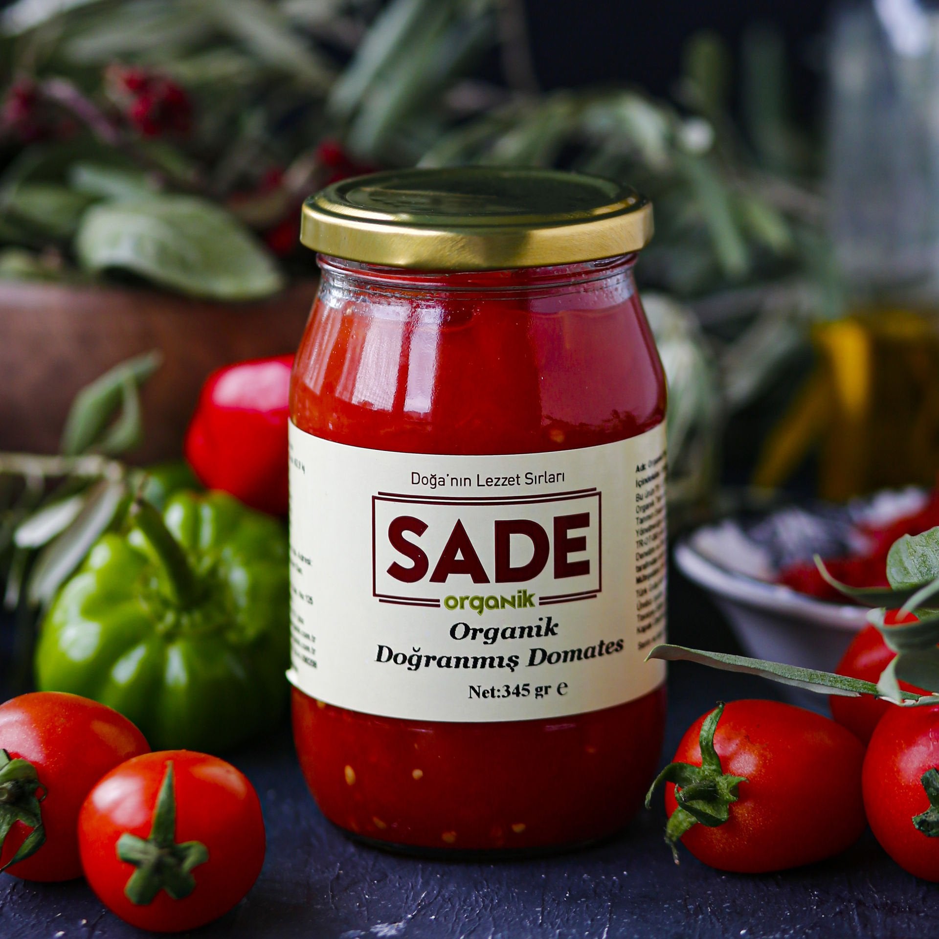 Organik Doğranmış Domates 345 Gr