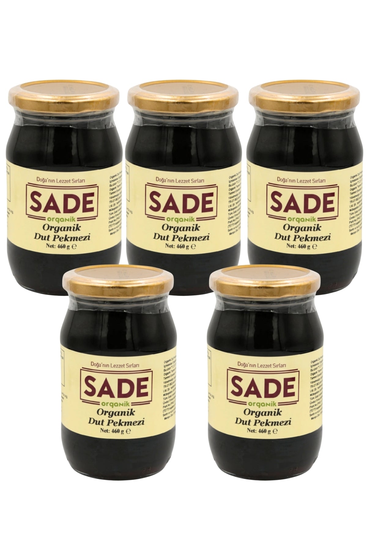 SADE ORGANİK DUT PEKMEZİ 460 GR5 Lİ PAKET