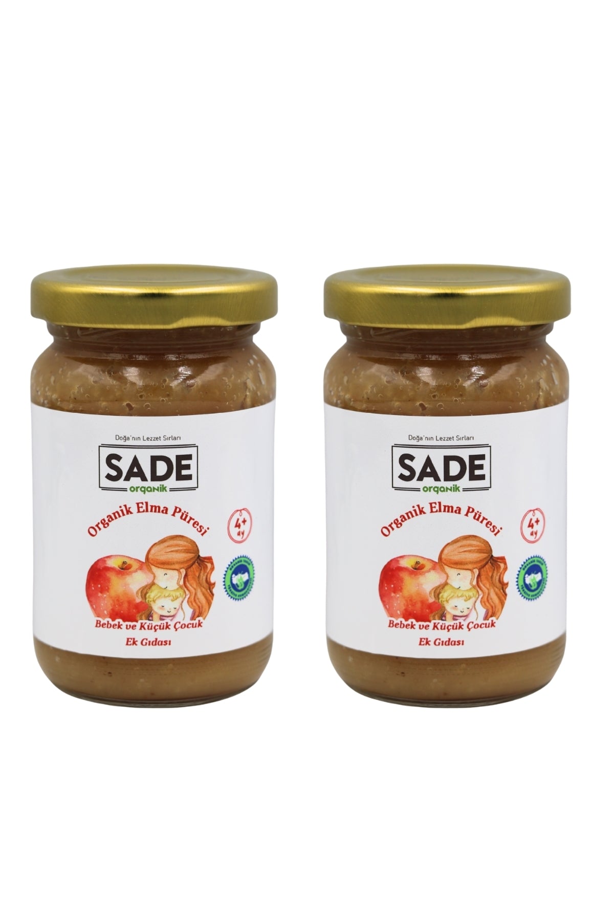 SADE ORGANİK ELMA PÜRESİ 100 GR. 2 Lİ PAKET