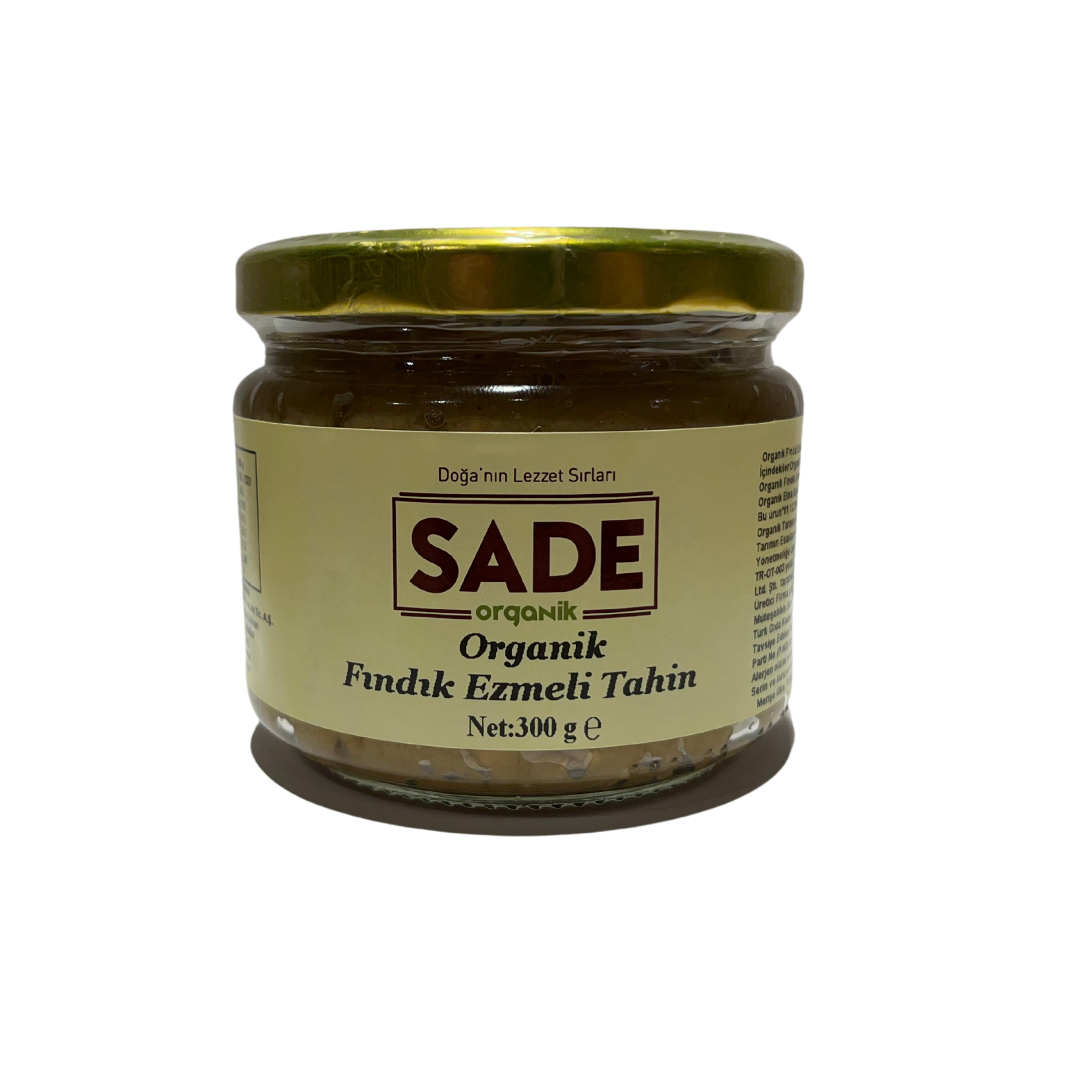 Sade Organik Fındık Ezmeli Tahin - 300 Gr