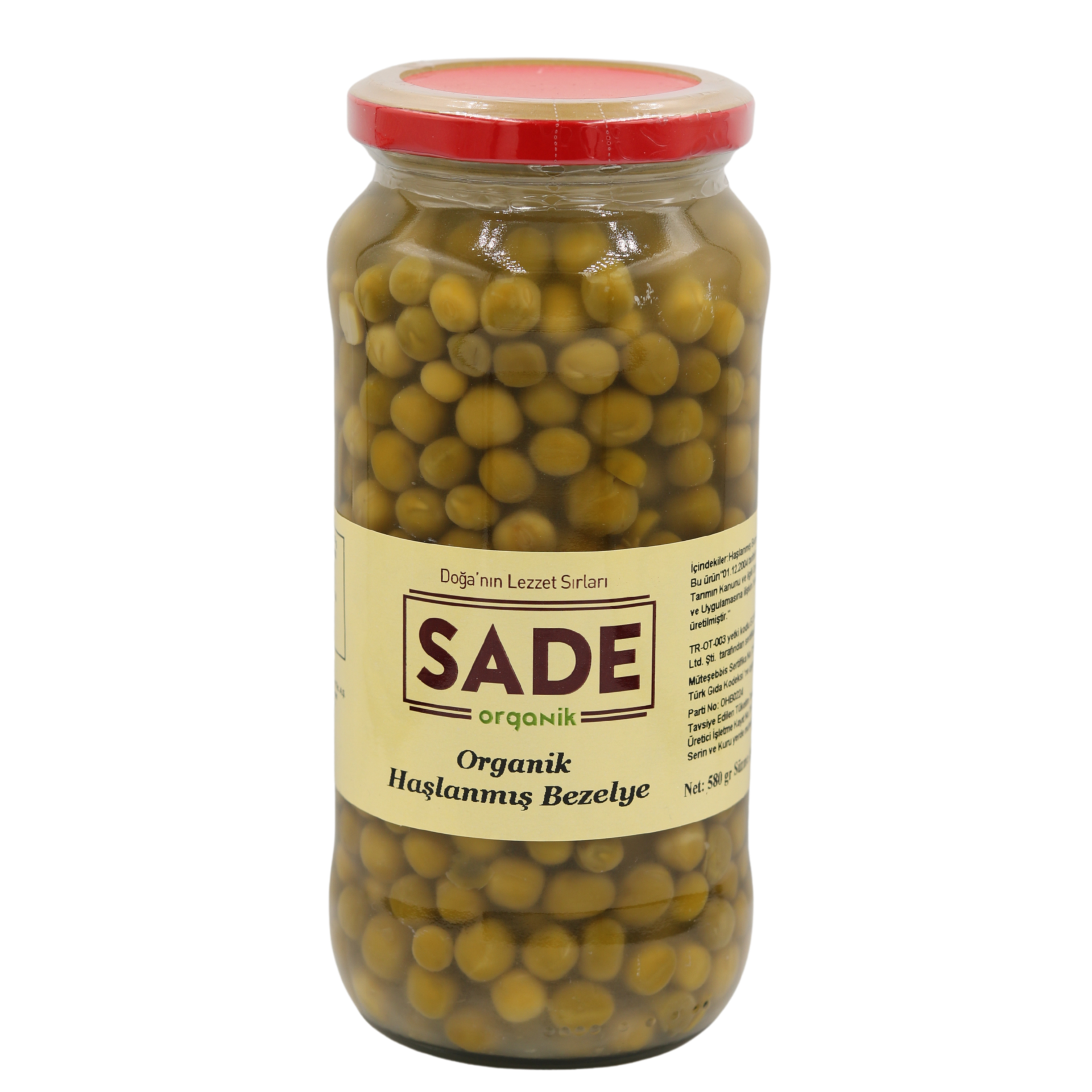 Sade Organik Haşlanmış Bezelye - 400 Gr