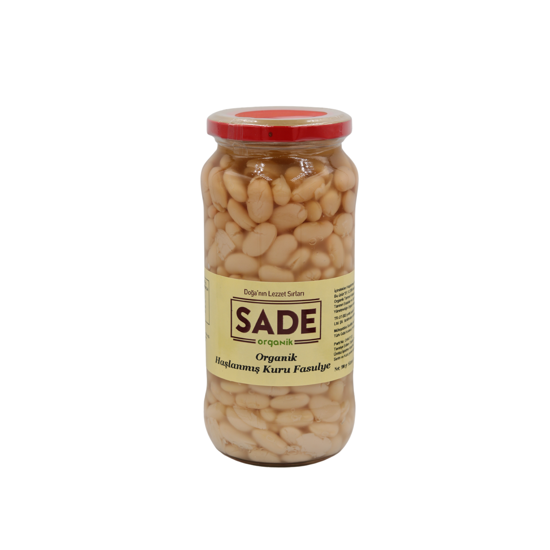 Sade Organik Haşlanmış Kuru Fasulye - 400 Gr