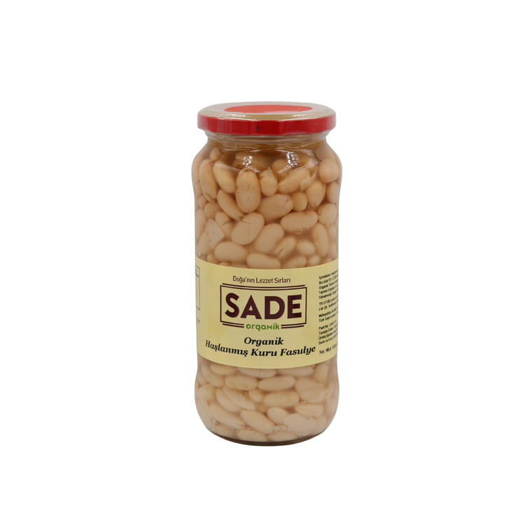 Sade Organik Haşlanmış Kuru Fasulye - 400 Gr