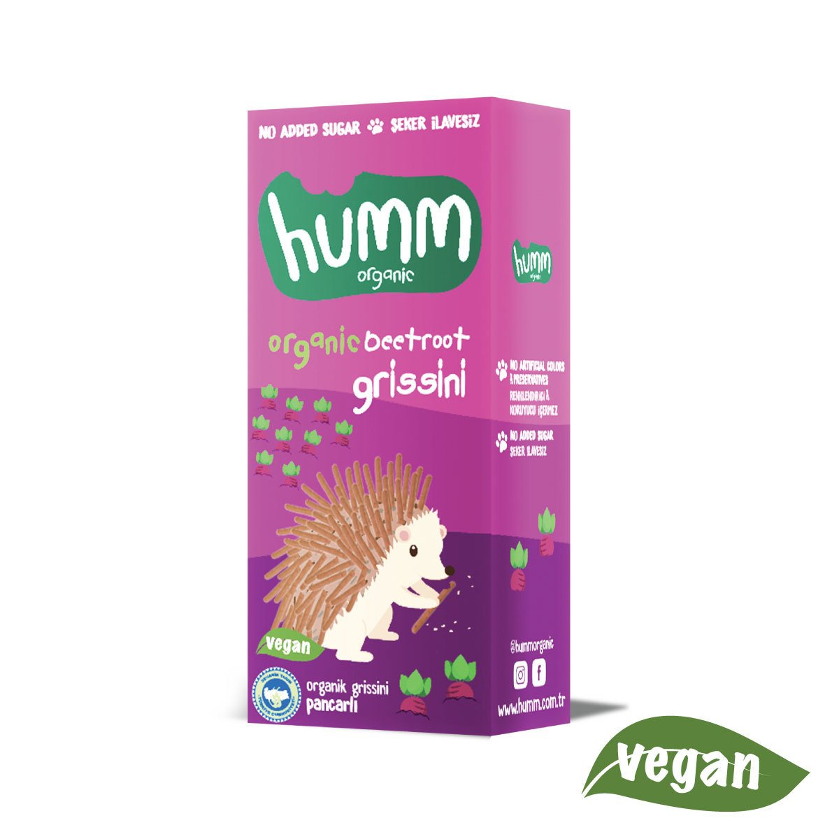 Organik Pancarlı Vegan Grissini 55 gr