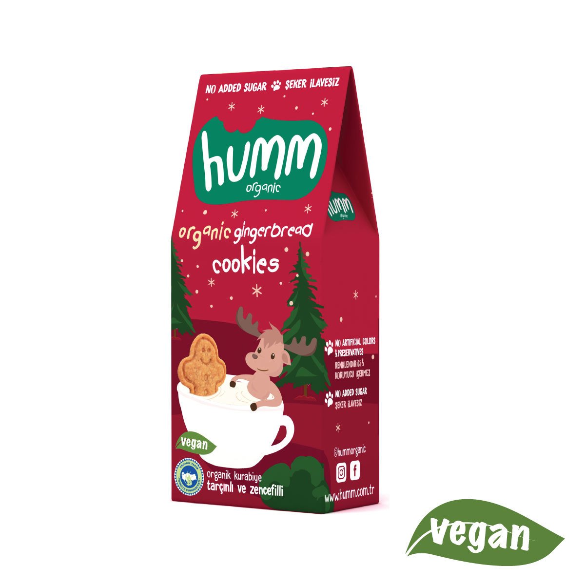 Organik Zencefilli Tarçınlı Vegan Kurabiye 55gr