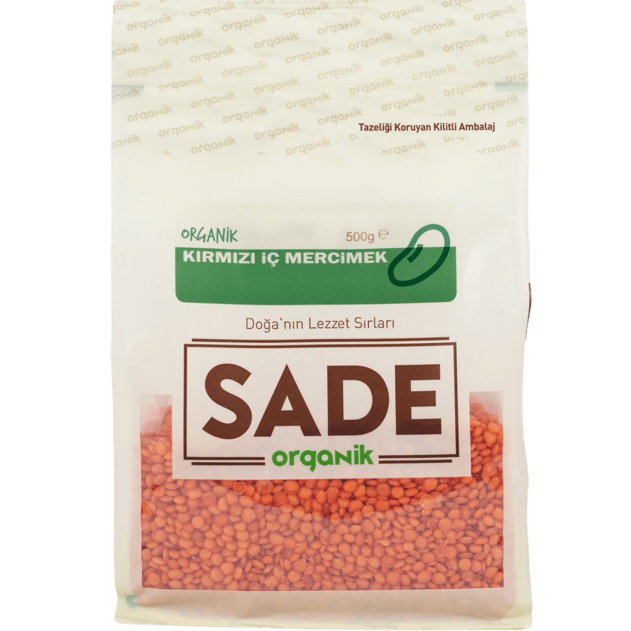 Sade Organik Kırmızı Mercimek 500 Gr