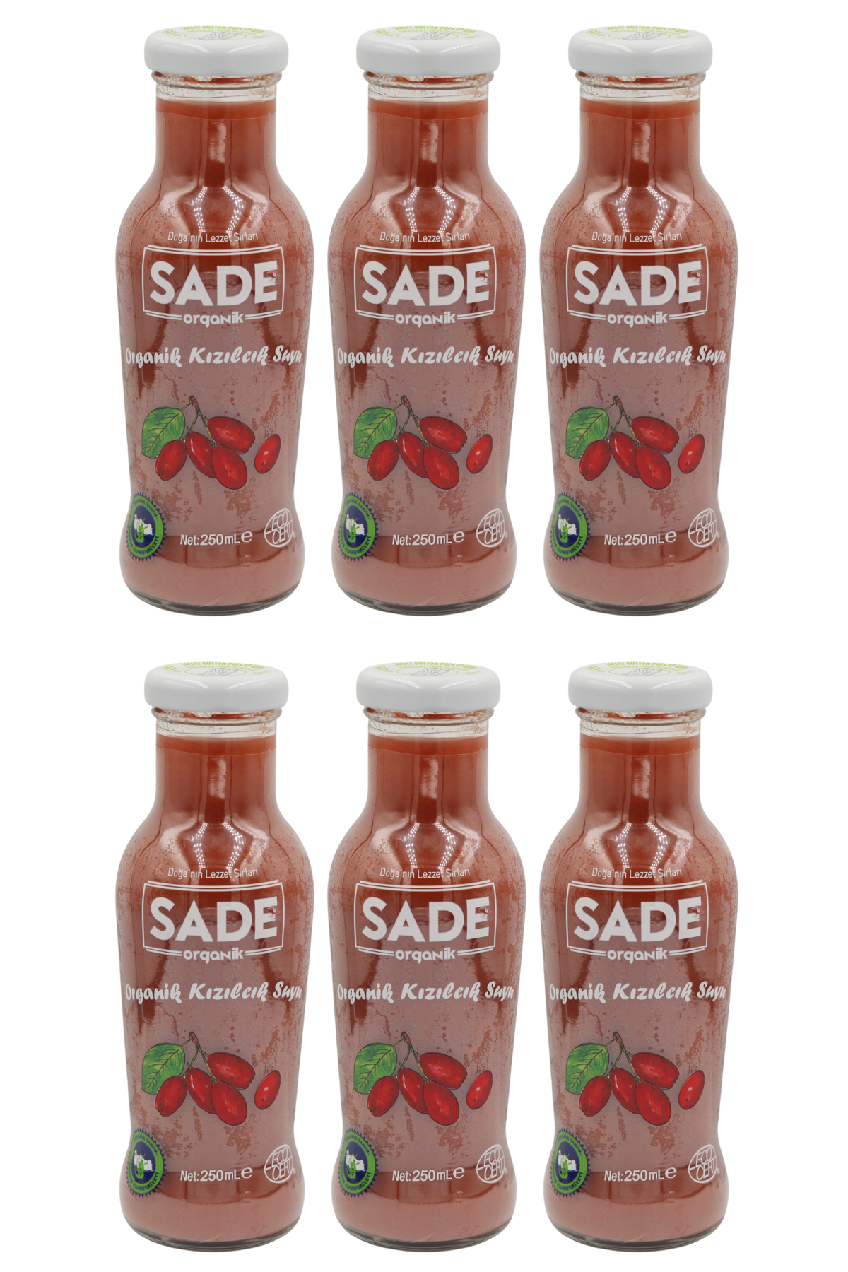 SADE ORGANİK KIZILCIK SUYU 250 ML 6 LI