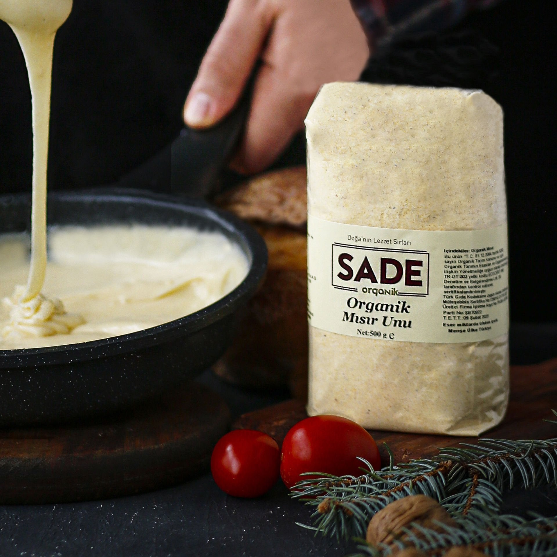 Sade Organik Mısır Unu 500 Gr