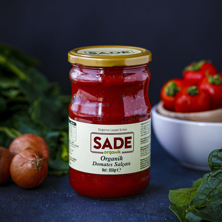 Sade Organik Domates Salçası 650 Gr